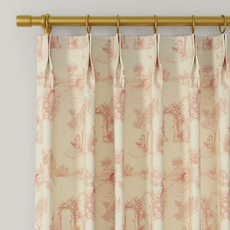 MS. MAVERICK MUSE x TWOPAGES Pastoral Printed Linen Cotton Pleated Curtains