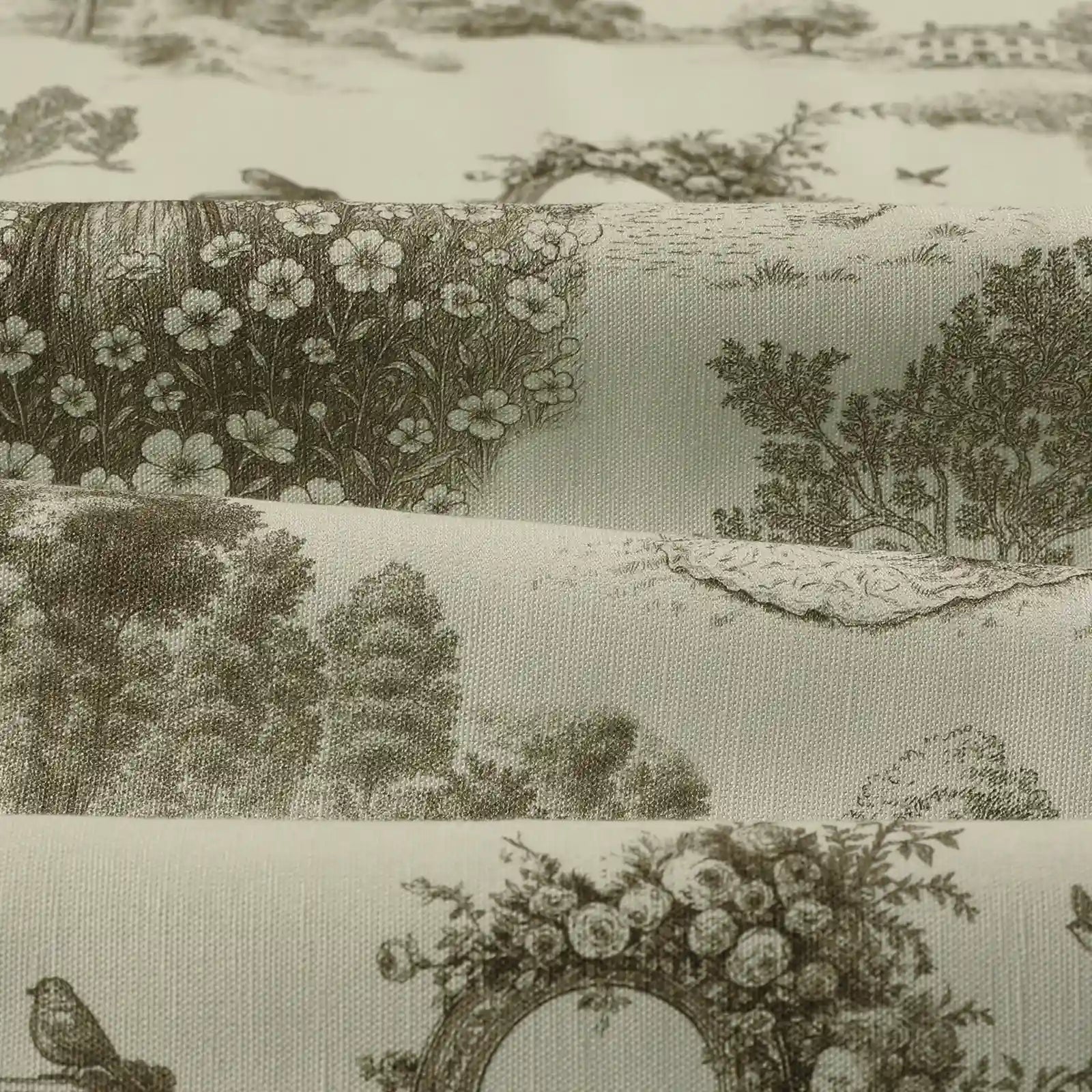 MS. MAVERICK MUSE x TWOPAGES Pastoral Printed Linen Cotton Pleated Curtains
