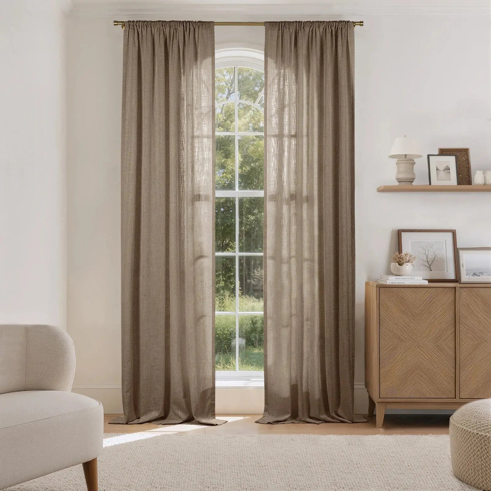 Liz Linen Drape Soft Top- -TWOPAGES