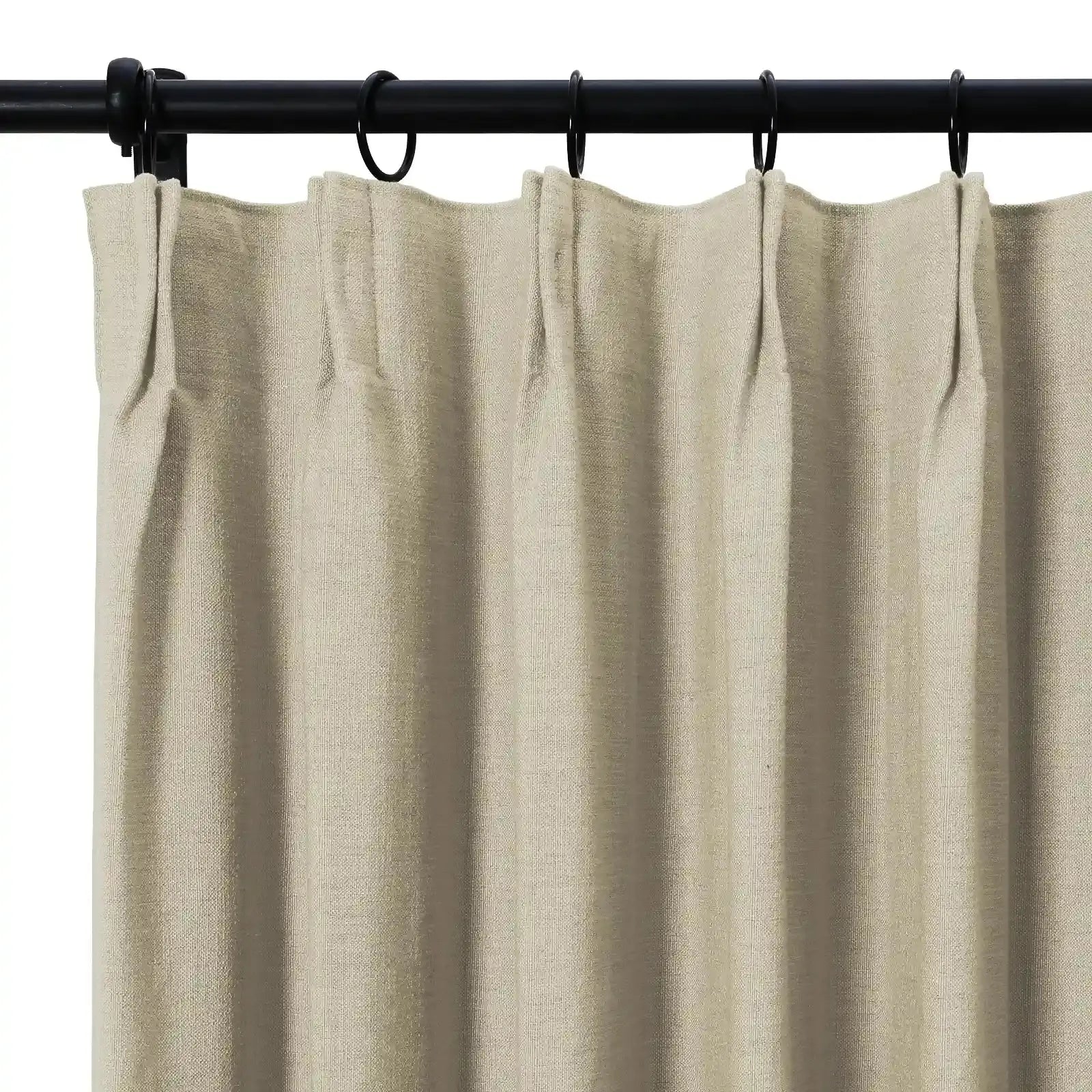 Isabella Heavyweight Cotton Curtain Pleated-?-TWOPAGES