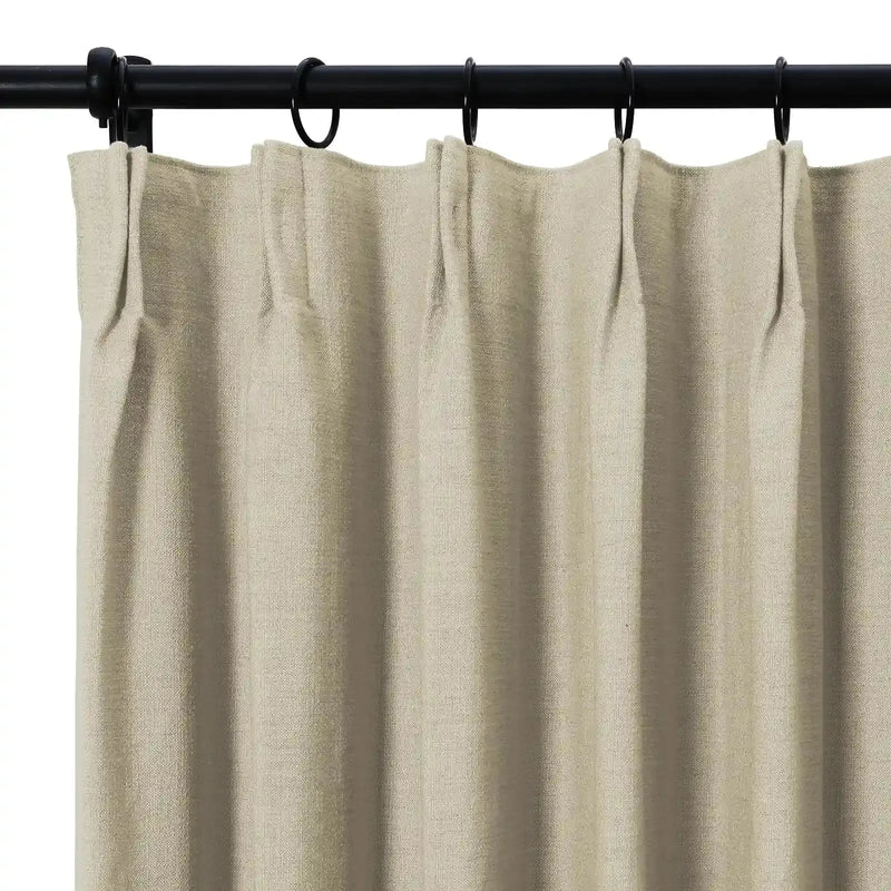 Isabella Heavyweight Cotton Curtain Pleated-?-TWOPAGES
