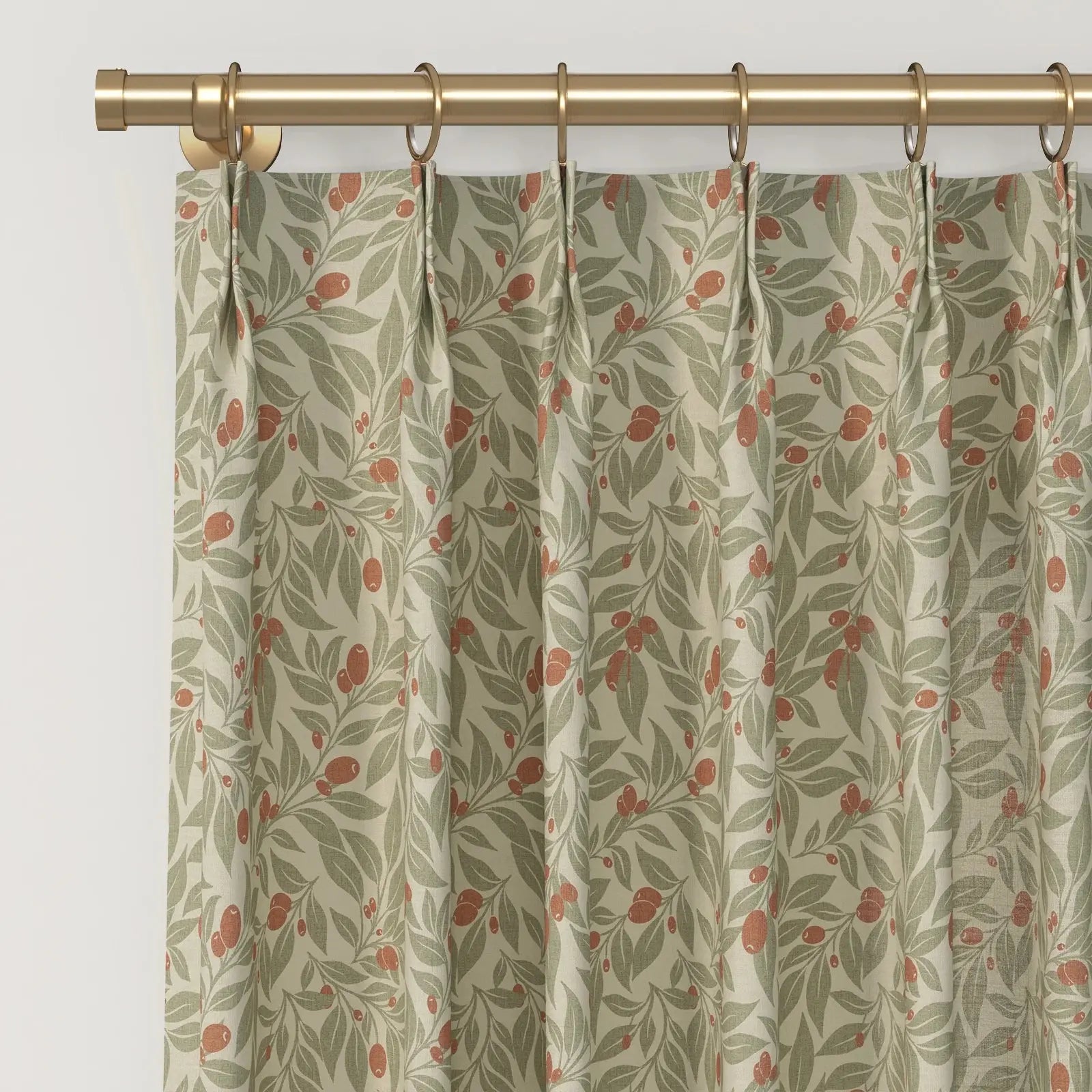 Sabrina Ramkhelawan Canyon Grove Cotton Print Drapery Pleated-?-TWOPAGES CURTAINS