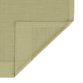 Muted sage green woven fabric with a subtle grid pattern and a neatly folded diagonal corner