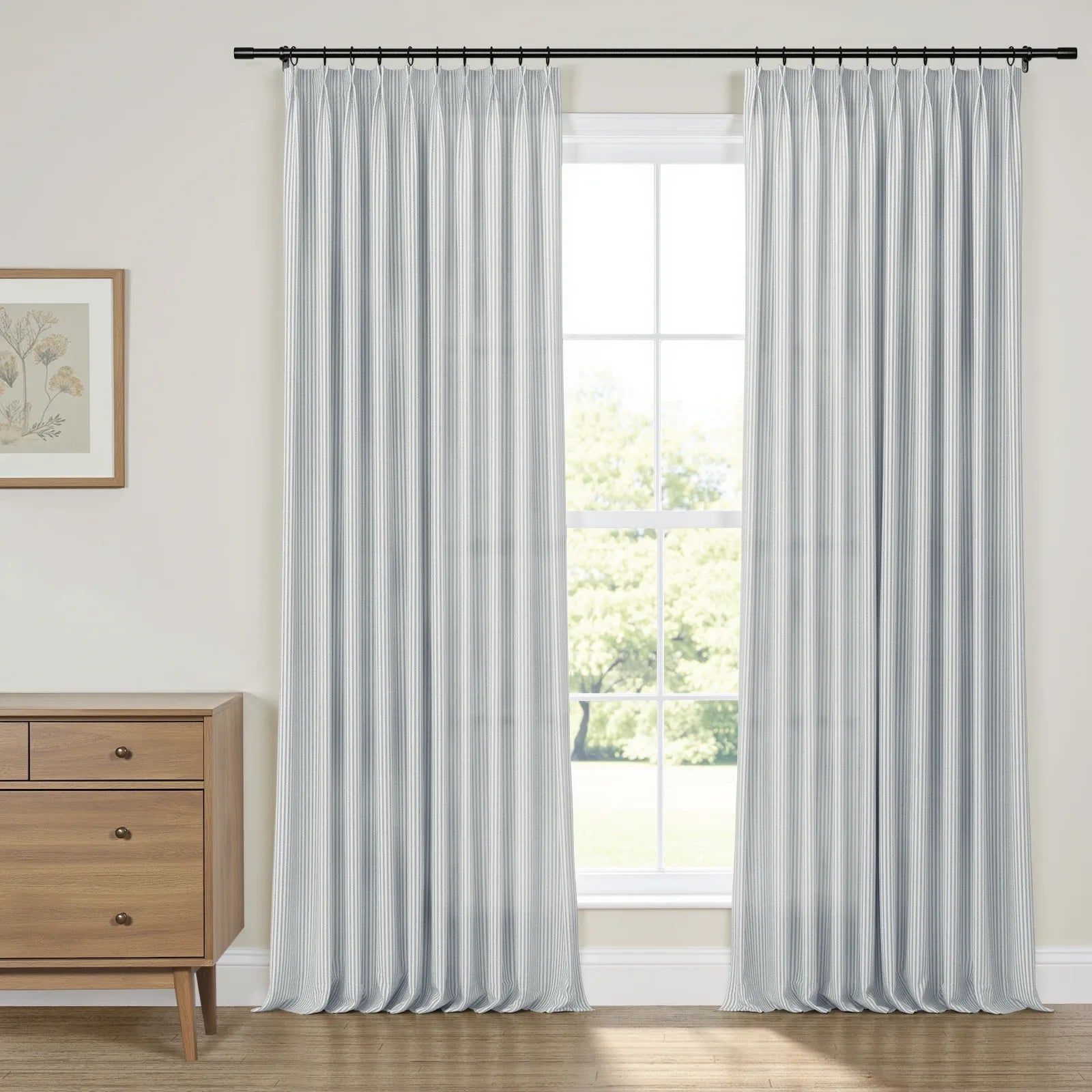 Britt Bengoechea x TWOPAGES Cottage Floral Printed Linen Cotton Pleated Curtains