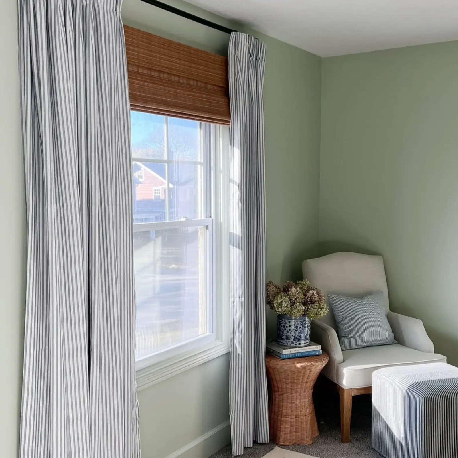 Britt Bengoechea Floral Print Linen Cotton Drapery Pleated-?-TWOPAGES CURTAINS