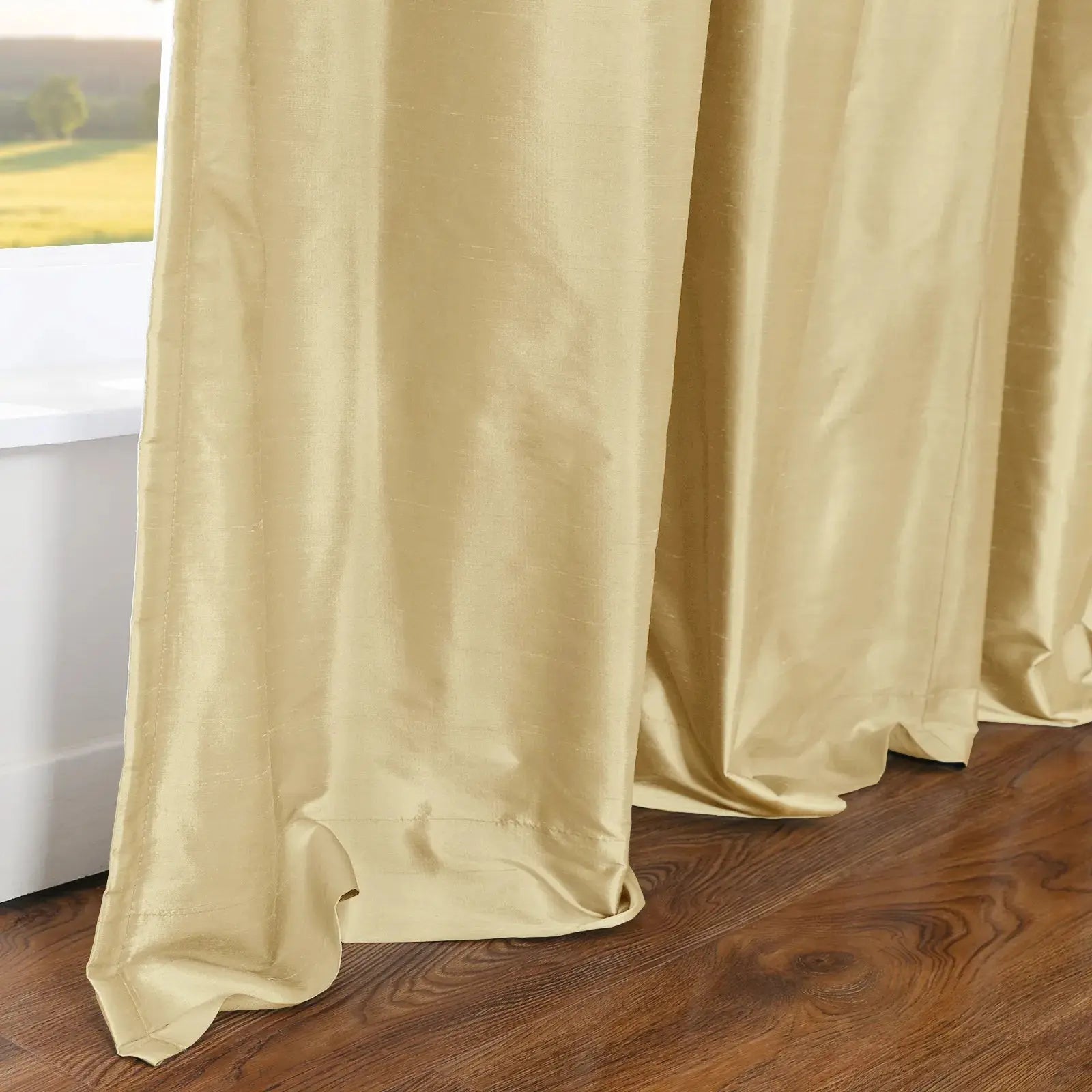 Selman Dupioni Silk Curtain Pleated?-TWOPAGES
