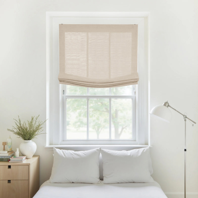 Liz Linen Relaxed Roman Blind Cord Lift