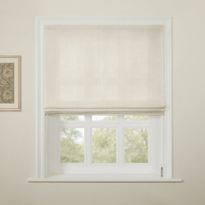 Liz Linen Flat Roman Blind Cord Lift