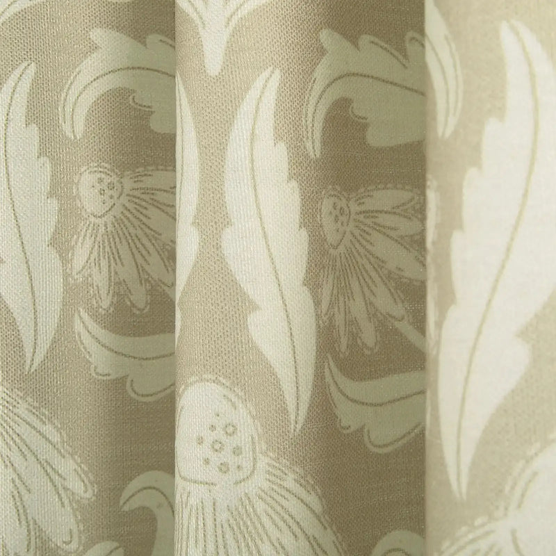 Leah Berin Garden Botanical Cotton Print Drapery Pleated- -TWOPAGES