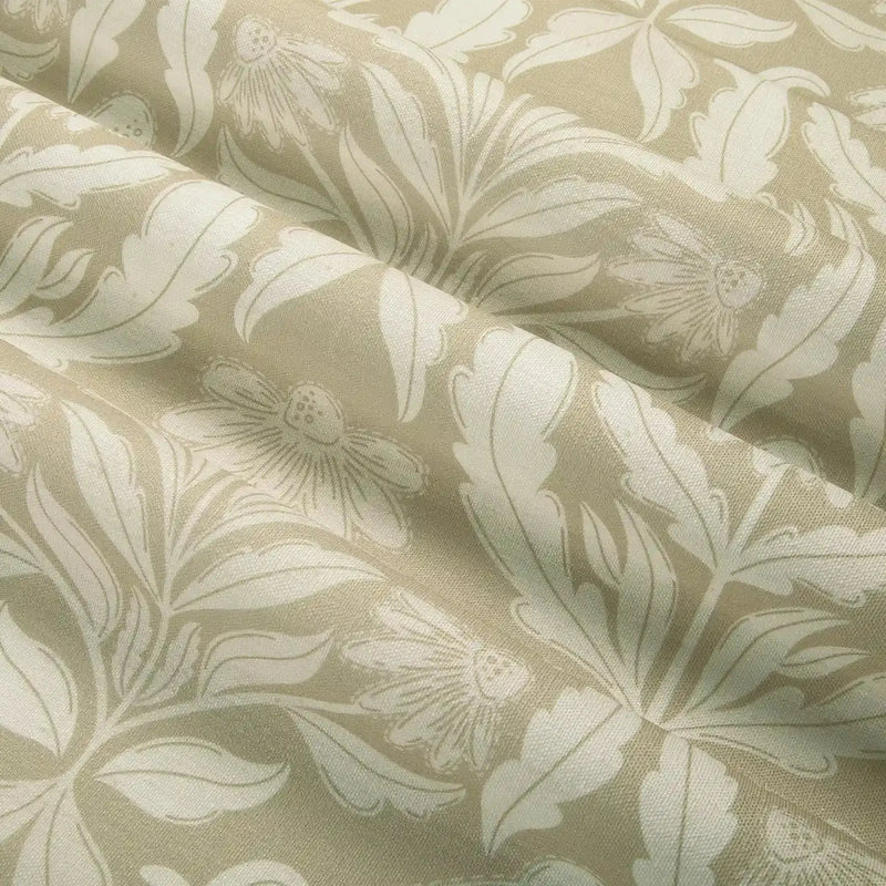 Leah Berin Garden Botanical Cotton Print Drapery Pleated- -TWOPAGES