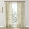 Leah Nicole Garden Botanical Cotton Print Drapery Pleated- -TWOPAGES