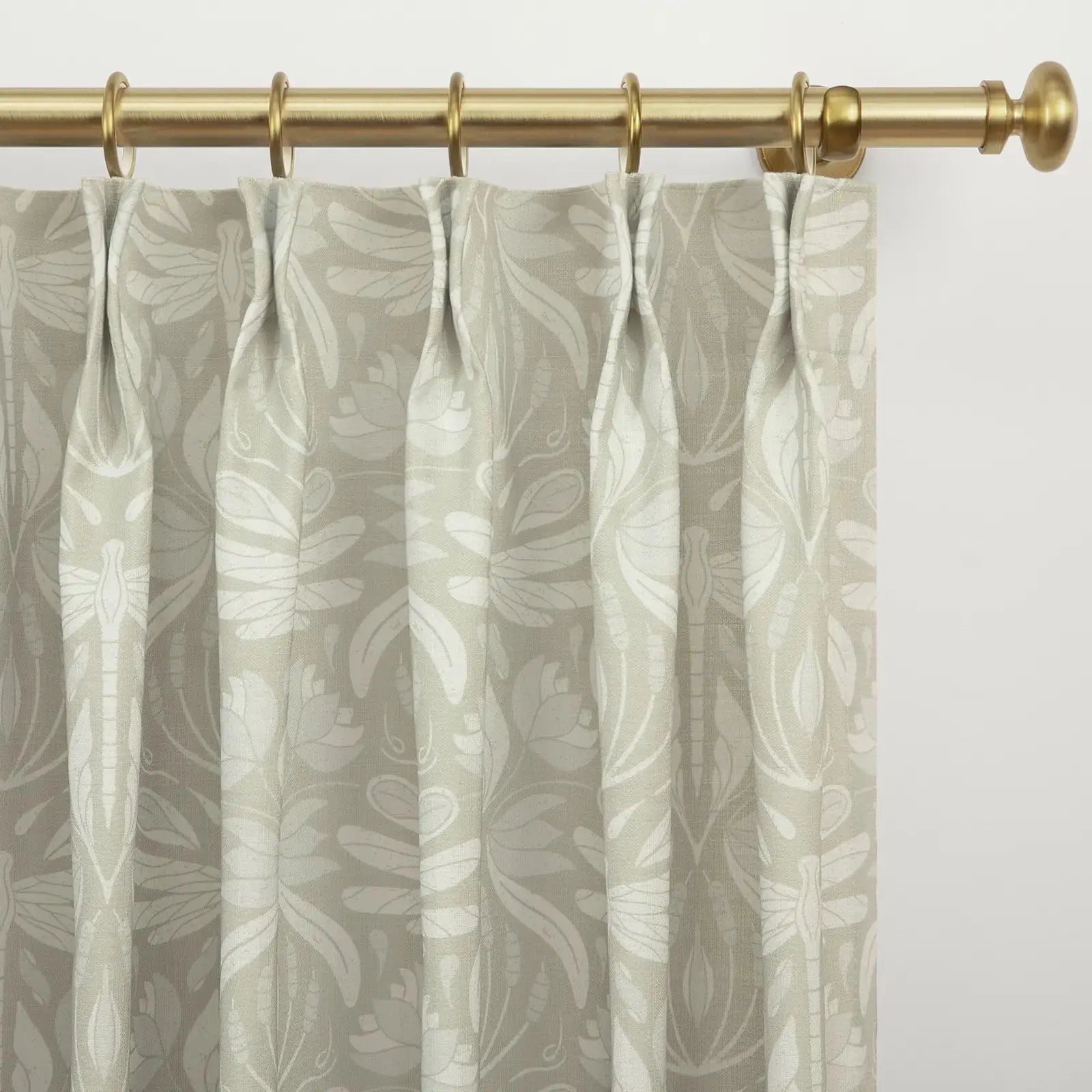 Kate Frost Pattern Cotton Drapery Pleated- -TWOPAGES
