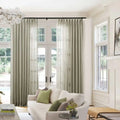 Flynn Airy Lightweight Sheer Curtain Pleated?-TWOPAGES