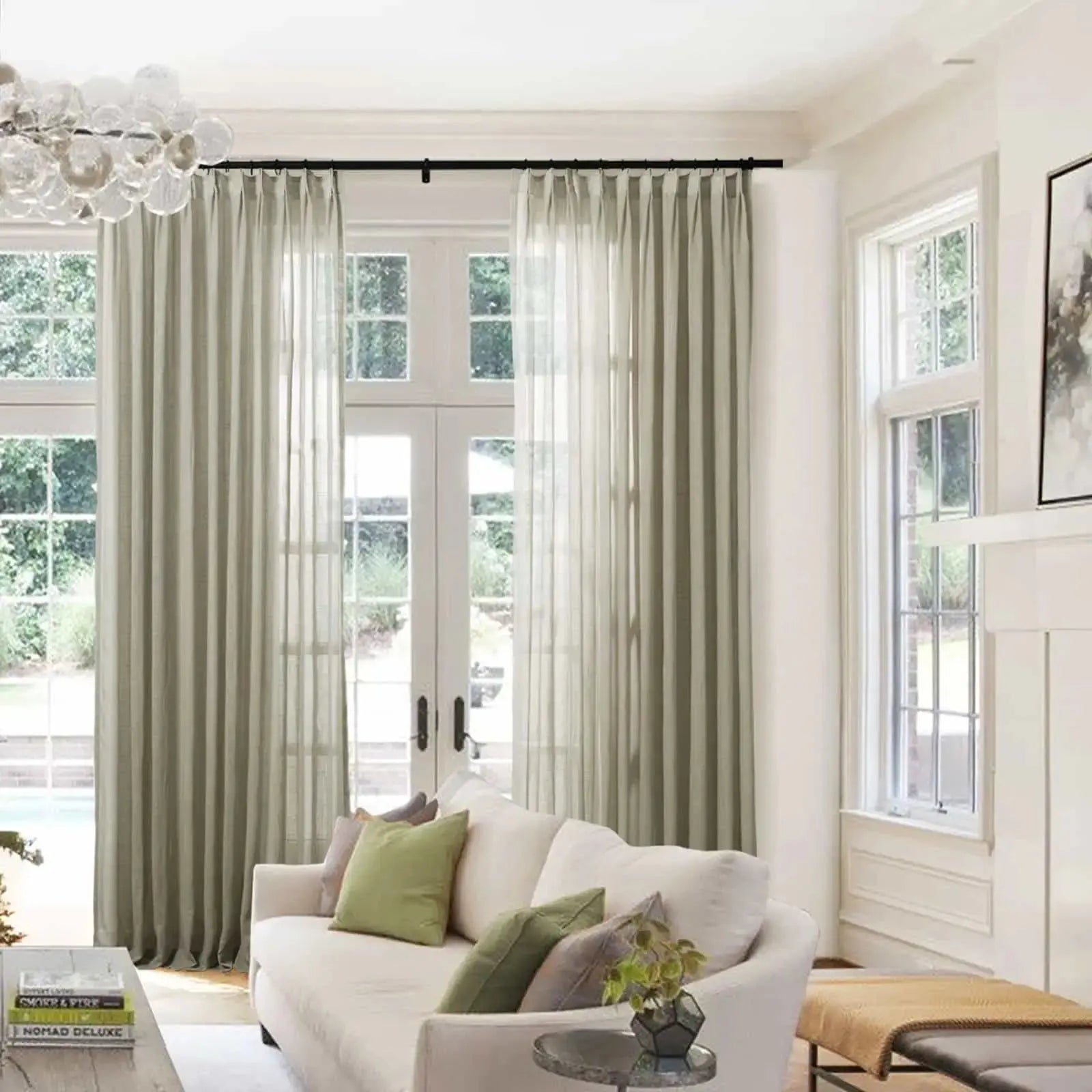 Flynn Airy Lightweight Sheer Curtain Pleated?-TWOPAGES