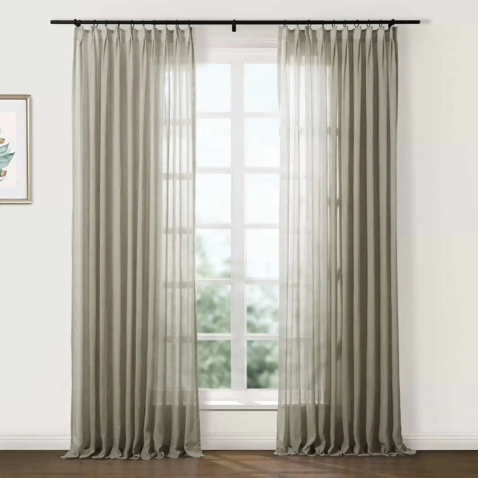 Flynn Airy Lightweight Sheer Curtain Pleated?-TWOPAGES