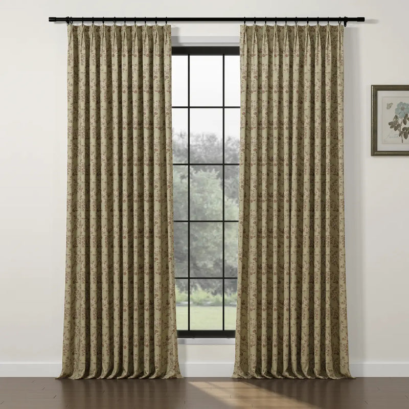 Sara Le Print Linen Drapery Pleated TWOPAGES