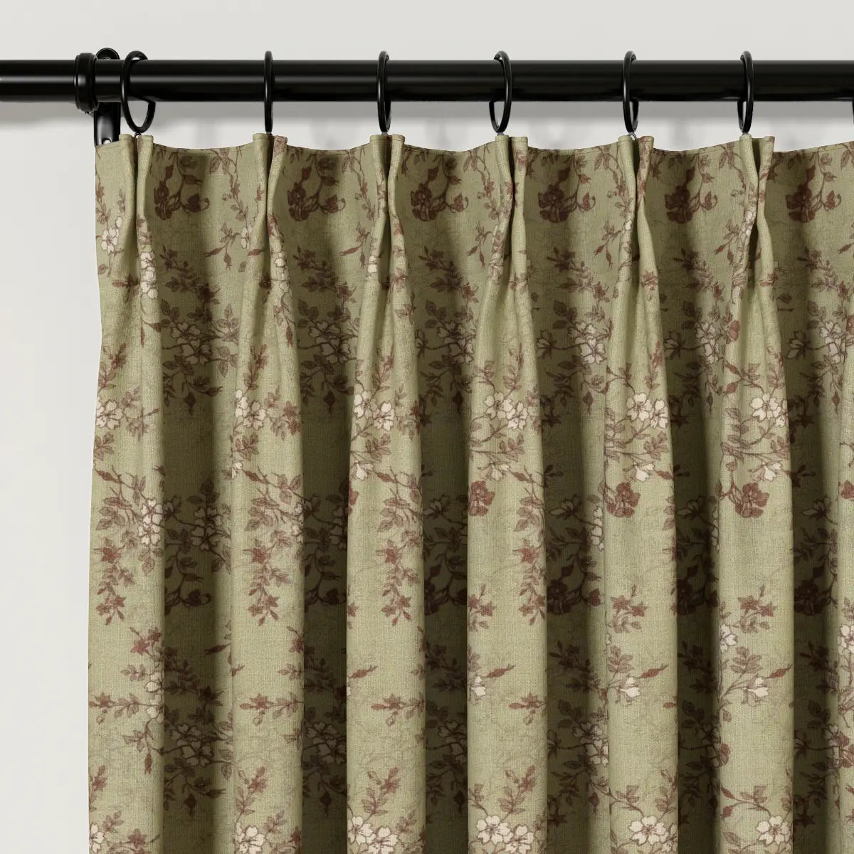Sara Le Print Linen Cafe Curtains Pleated?-TWOPAGES