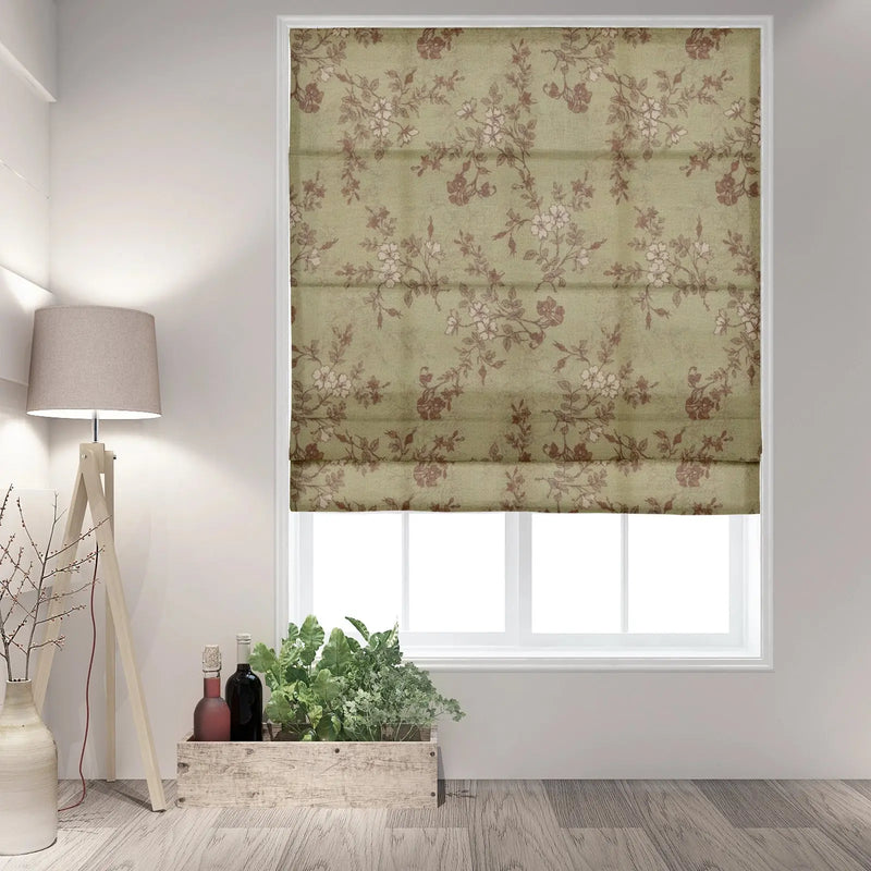 Sara Le Printed Roman Shade Cordless -TWOPAGES