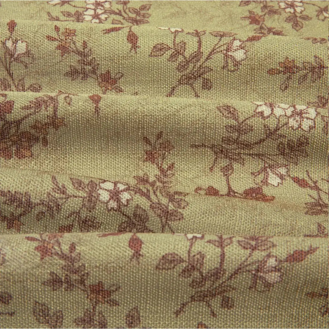 Sara Le Print Linen Pleated Cafe Curtains -TWOPAGES