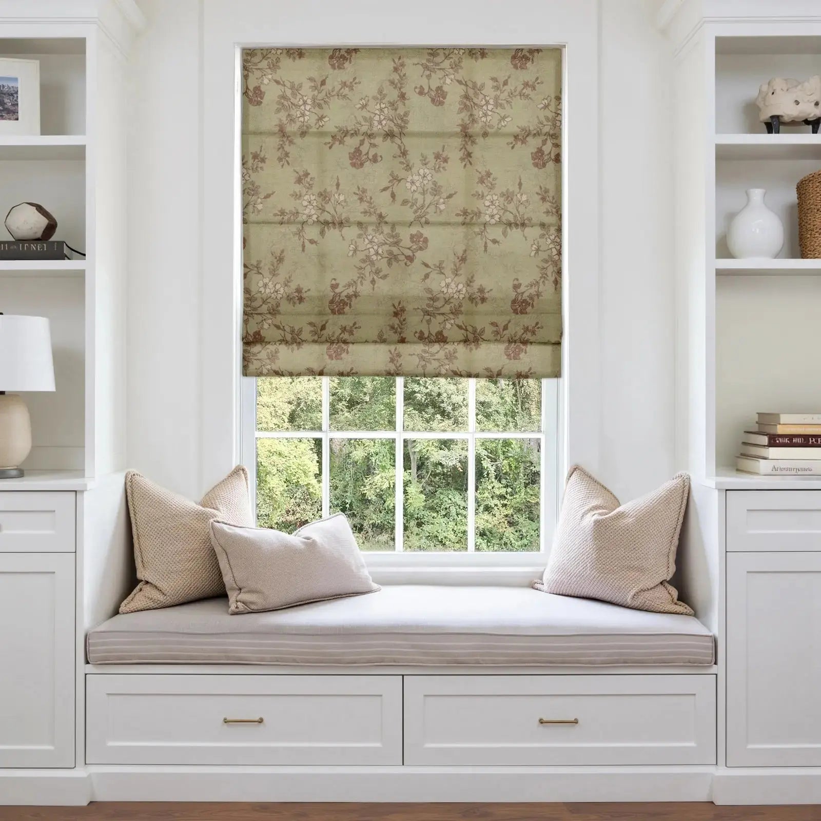 Sara Le Printed Roman Shade Cordless -TWOPAGES