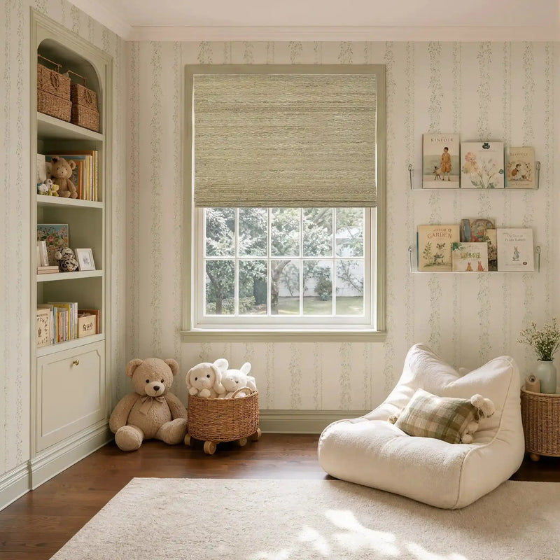 Rae Natural Ramie Jute Woven Wood Shades - Series W- -TWOPAGES CURTAINS