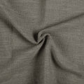 Sepia Ebony Liz linen curtains in a detailed side view showing layered folds and fabric depth