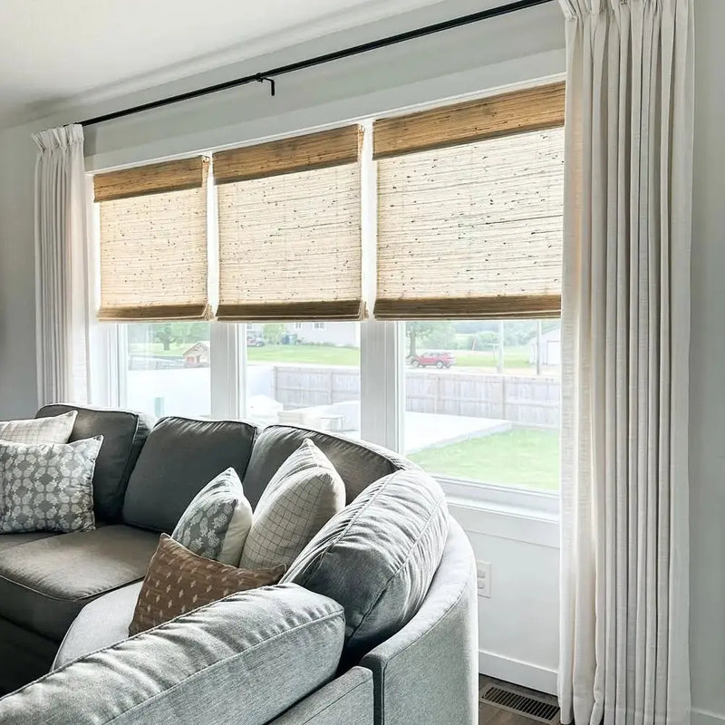 Natural Ramie Bamboo Woven Blind - Beige?-TWOPAGES CURTAINS