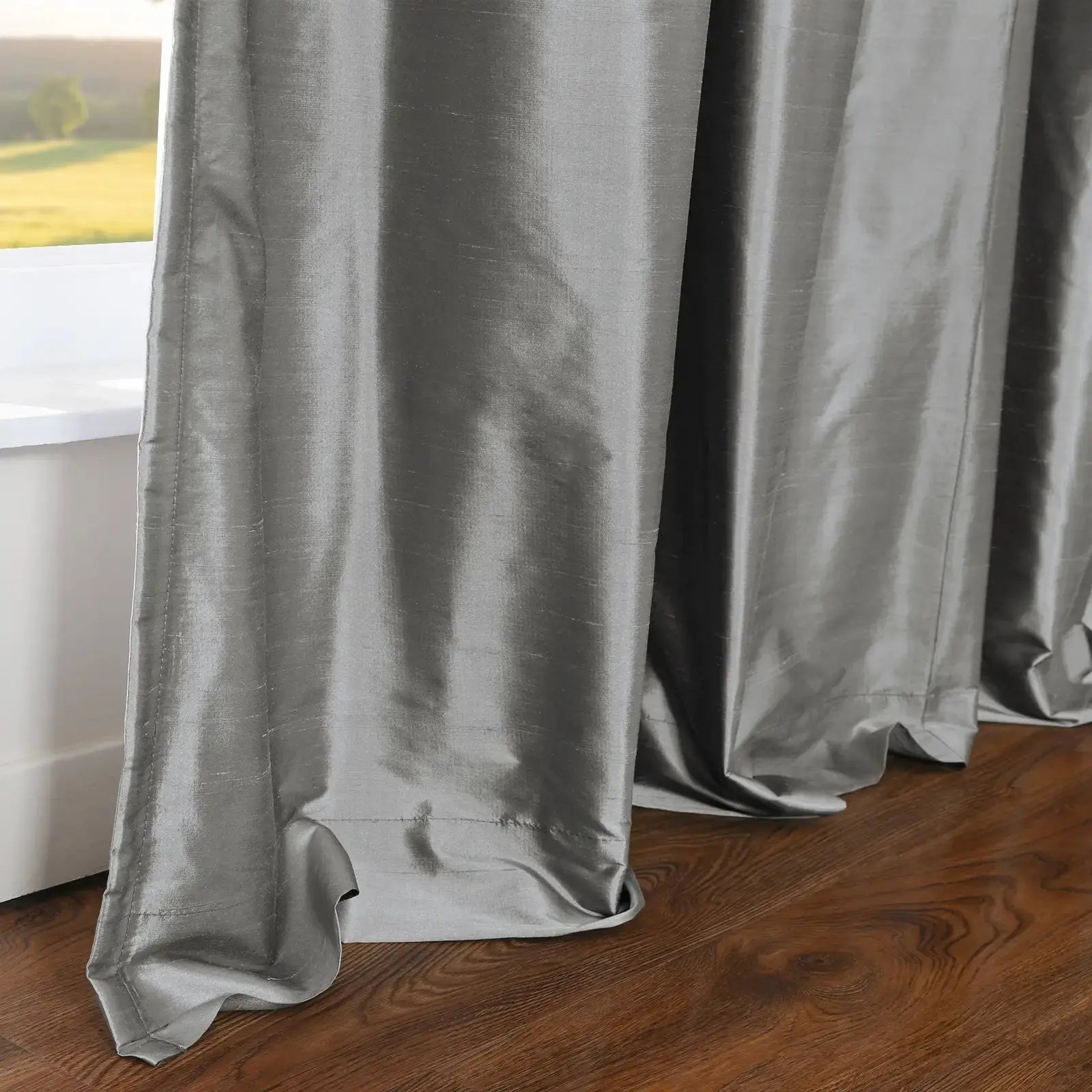 Selman Dupioni Silk Curtain Pleated?-TWOPAGES