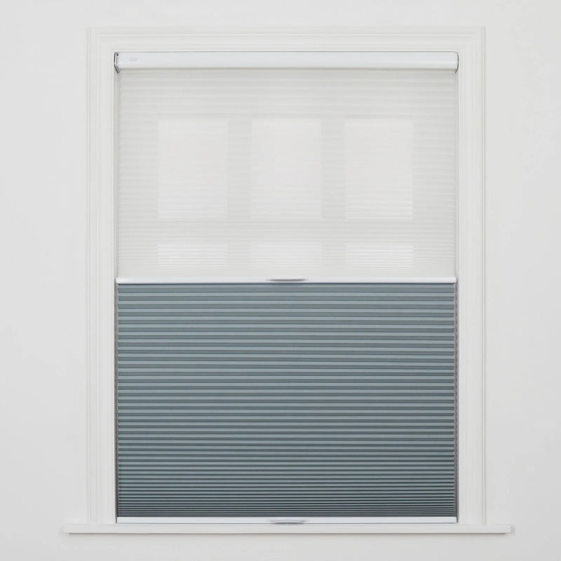 Aura No-Drill Day Night Blackout Cellular Window Blinds Cordless