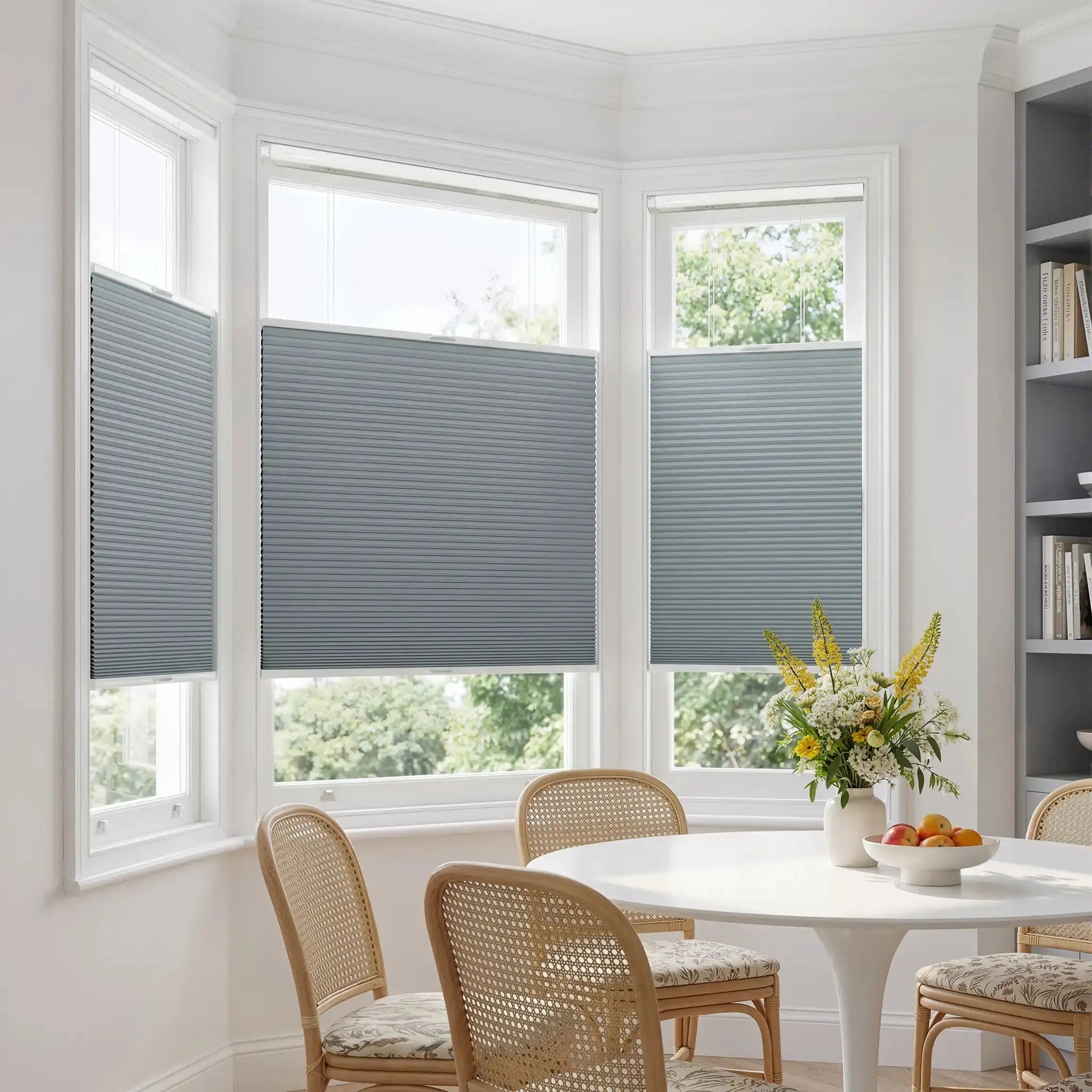 Aura No-Drill Top Down Bottom Up Blackout Cellular Window Blinds Cordless-?-TWOPAGES