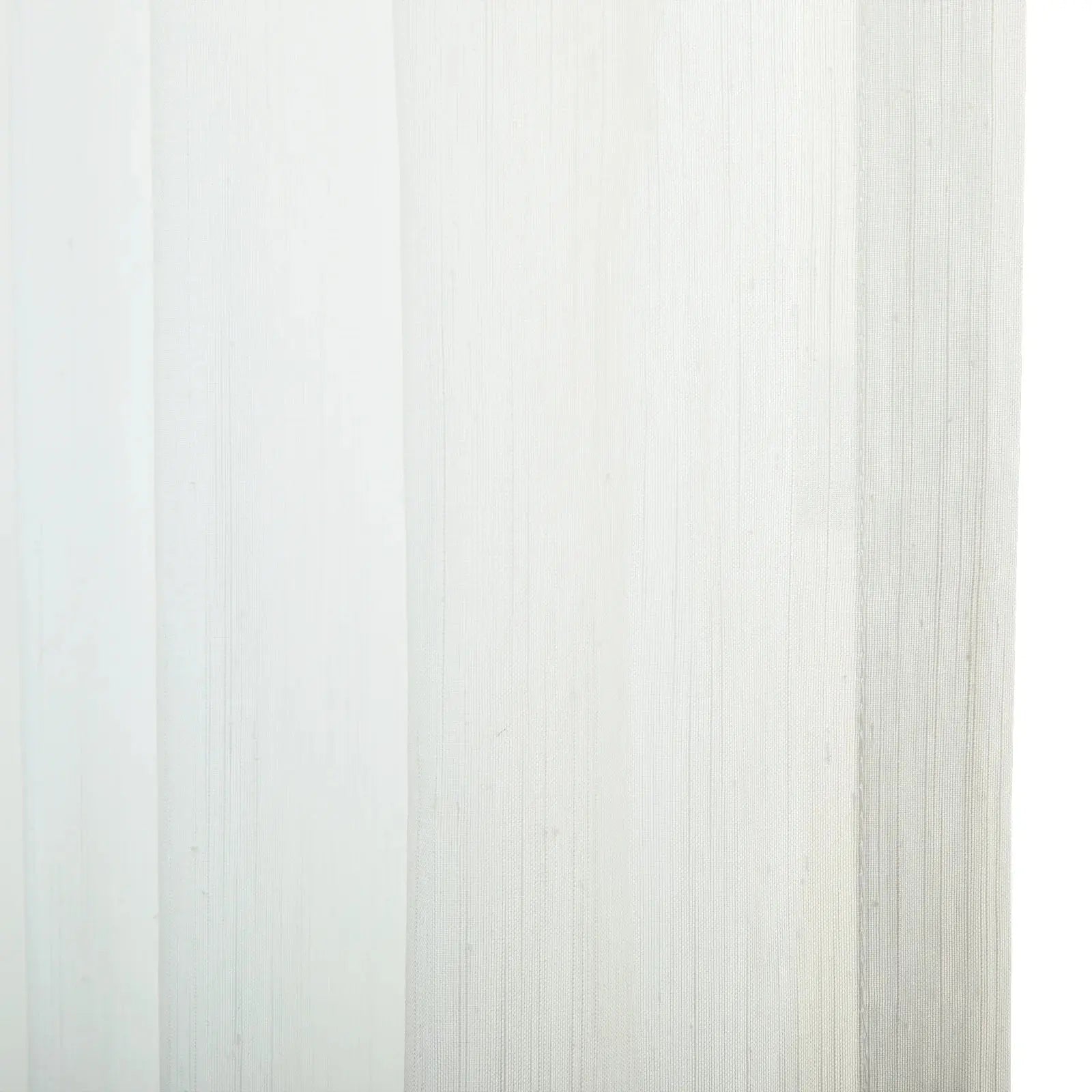 Florida Embossed White Semi Sheer Curtain Pleated?-TWOPAGES