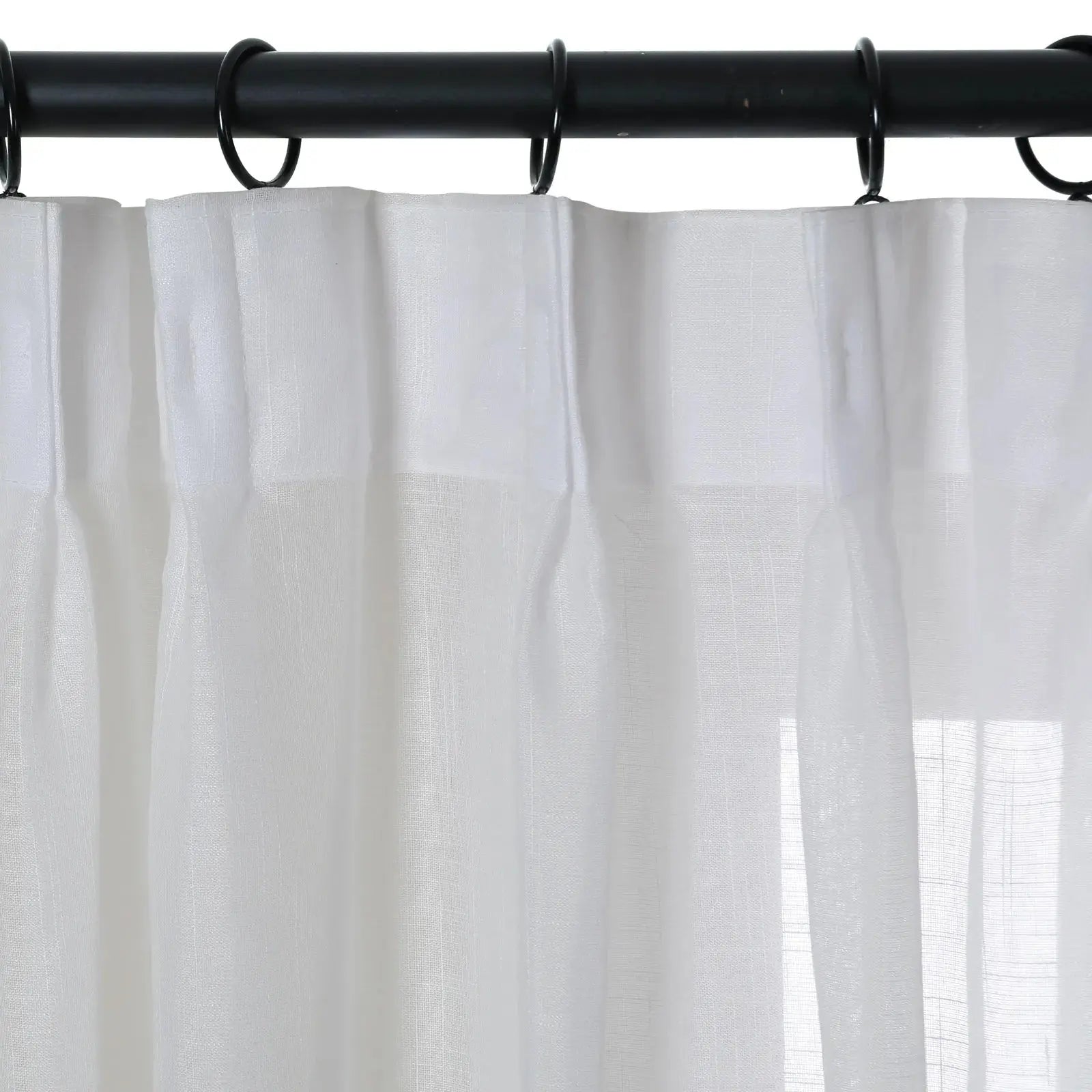 Florida Embossed White Semi Sheer Curtain Pleated?-TWOPAGES