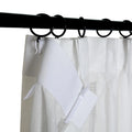 Florida Embossed White Semi Sheer Curtain Pleated?-TWOPAGES