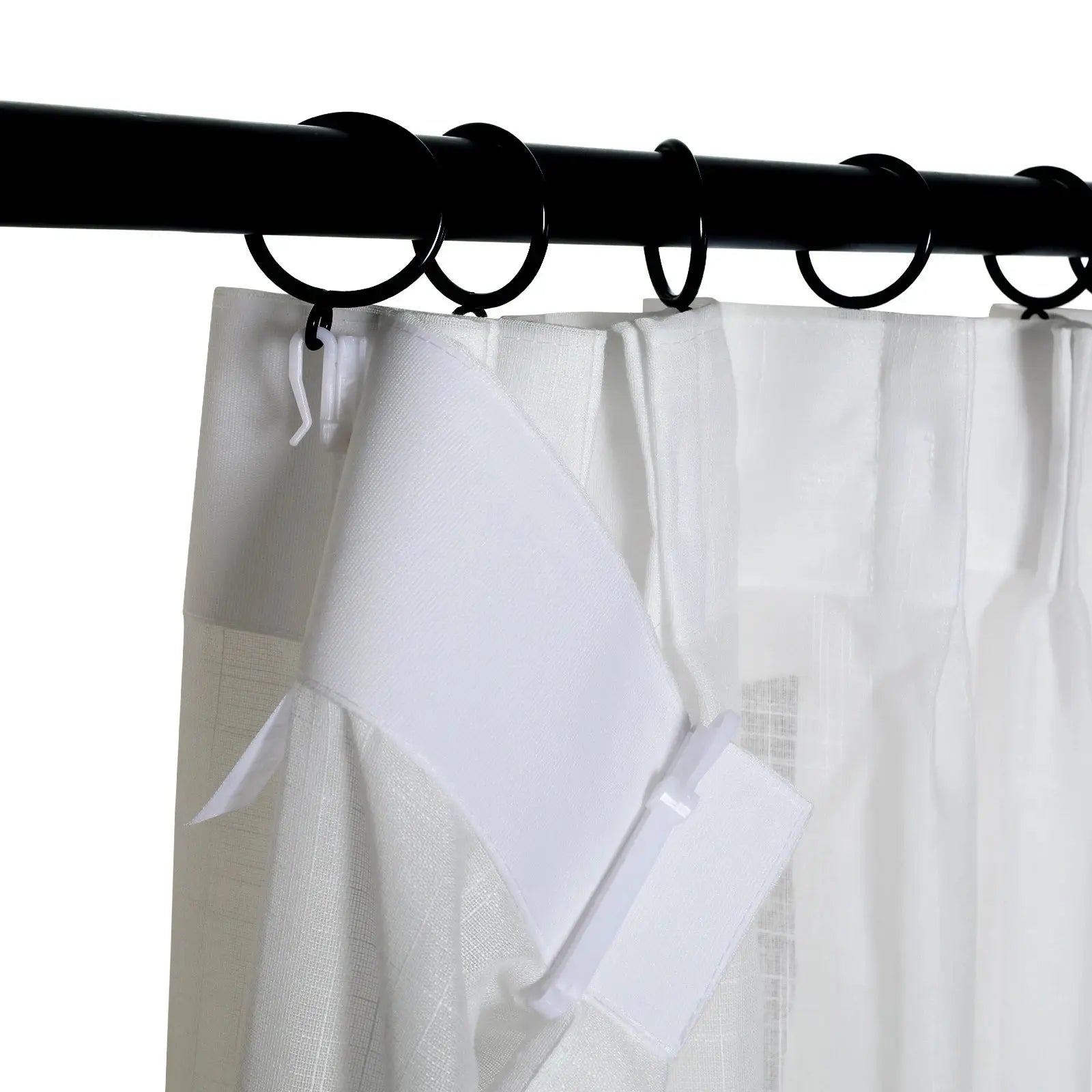 Florida Embossed White Semi Sheer Curtain Pleated?-TWOPAGES