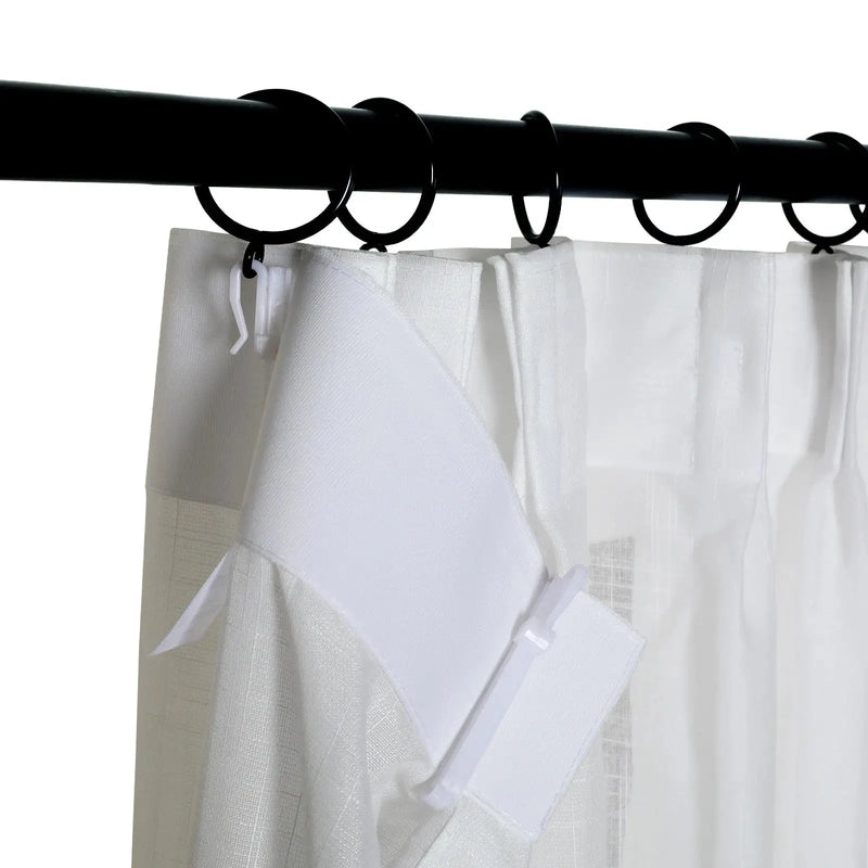 Florida Embossed White Semi Sheer Curtain Pleated?-TWOPAGES