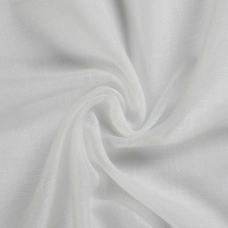 Florida Embossed White Semi Sheer Curtain Pleated?-TWOPAGES