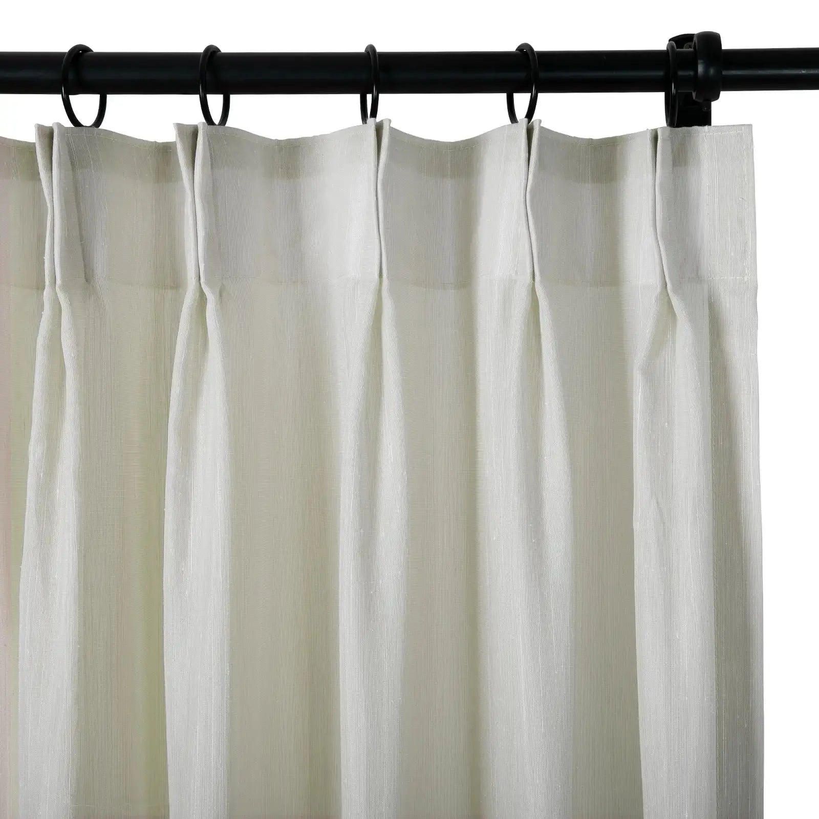Florida Embossed White Semi Sheer Curtain Pleated?-TWOPAGES