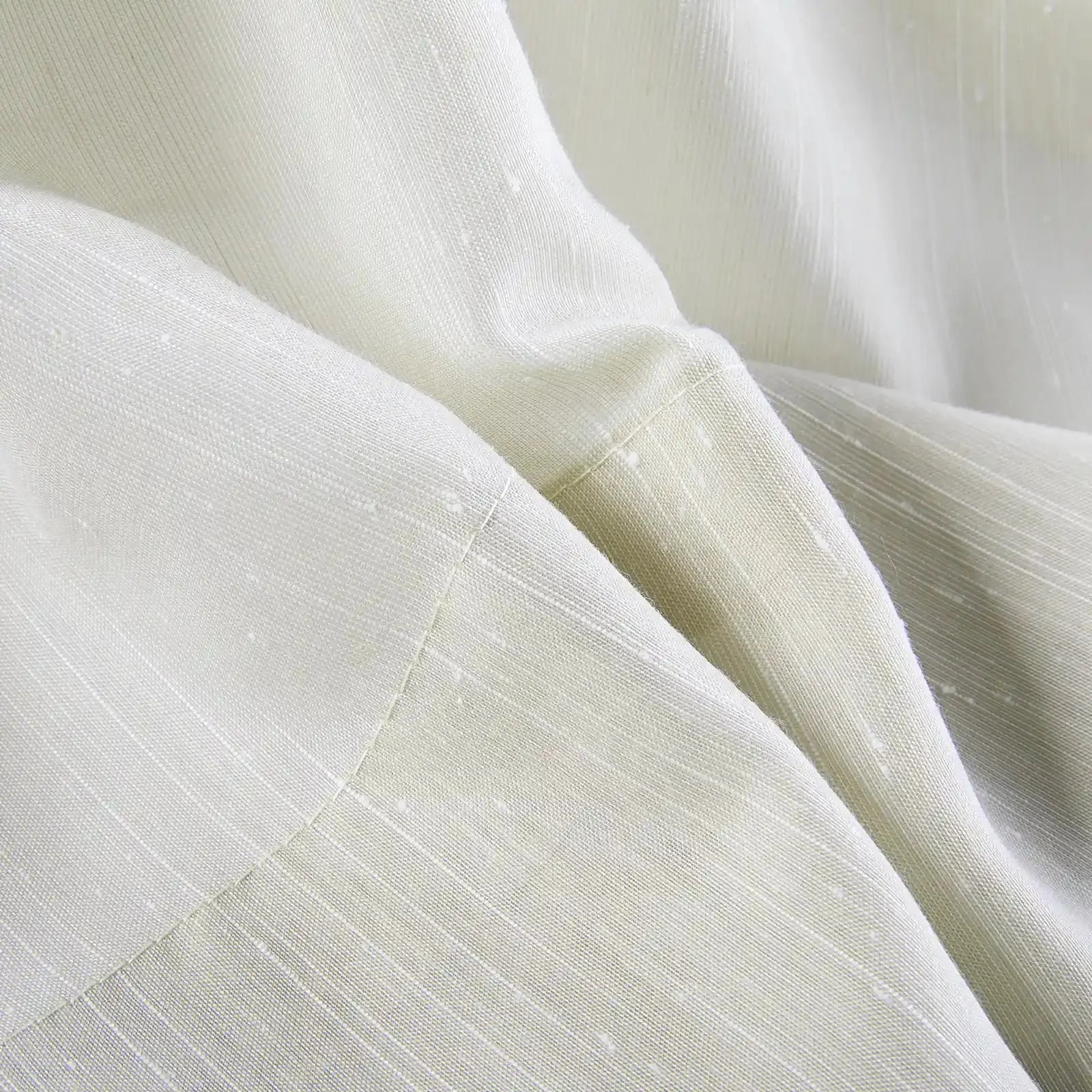Florida Embossed White Semi Sheer Curtain Pleated?-TWOPAGES