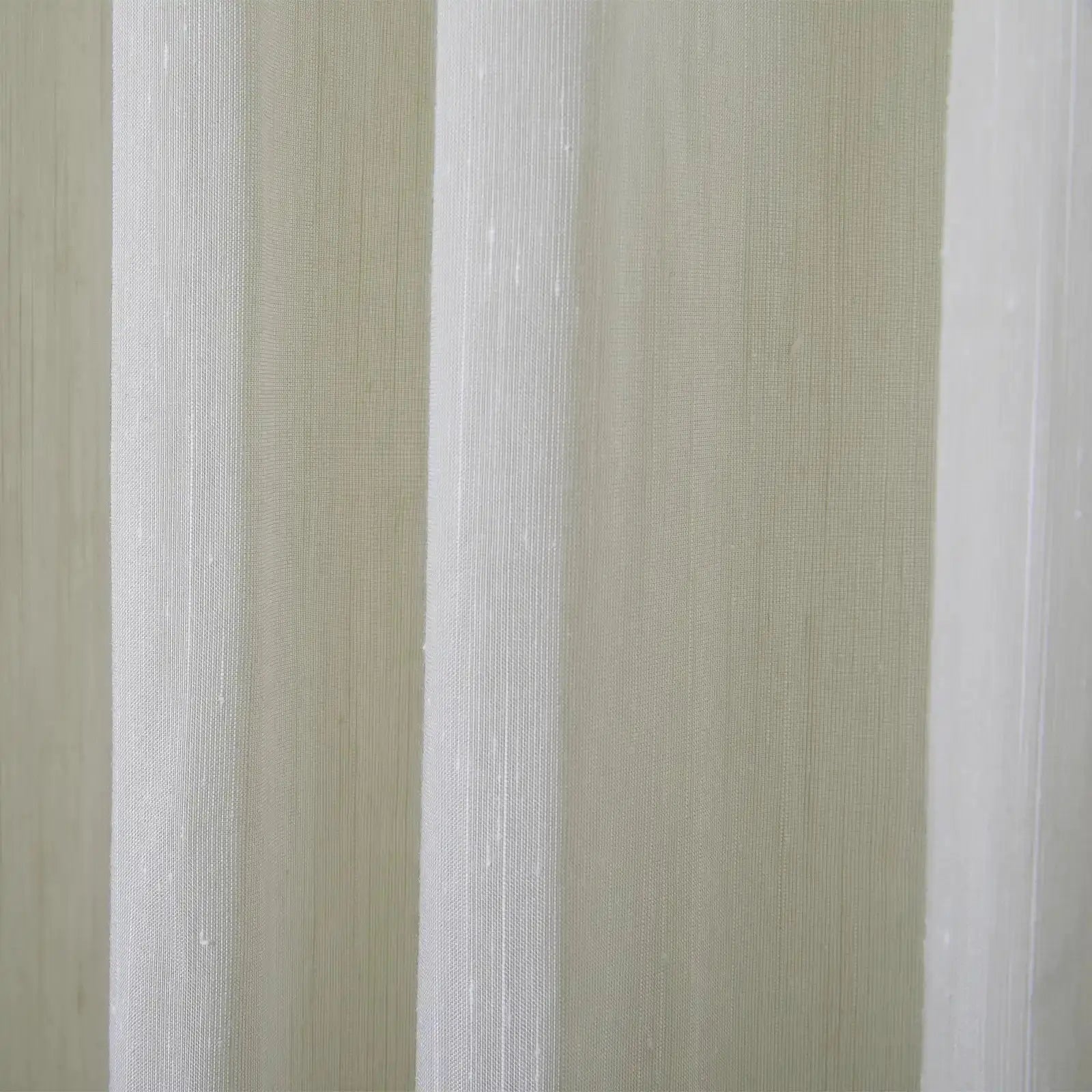 Florida Embossed White Semi Sheer Curtain Pleated?-TWOPAGES