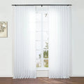 Florida Embossed White Semi Sheer Curtain Pleated?-TWOPAGES