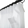 Florida Embossed White Semi Sheer Curtain Pleated?-TWOPAGES