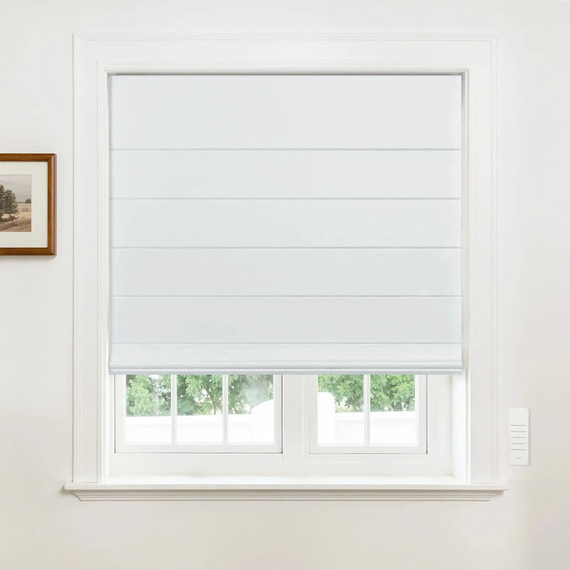 Alvin Motorized Waterproof Blackout Roman Blind?-TWOPAGES