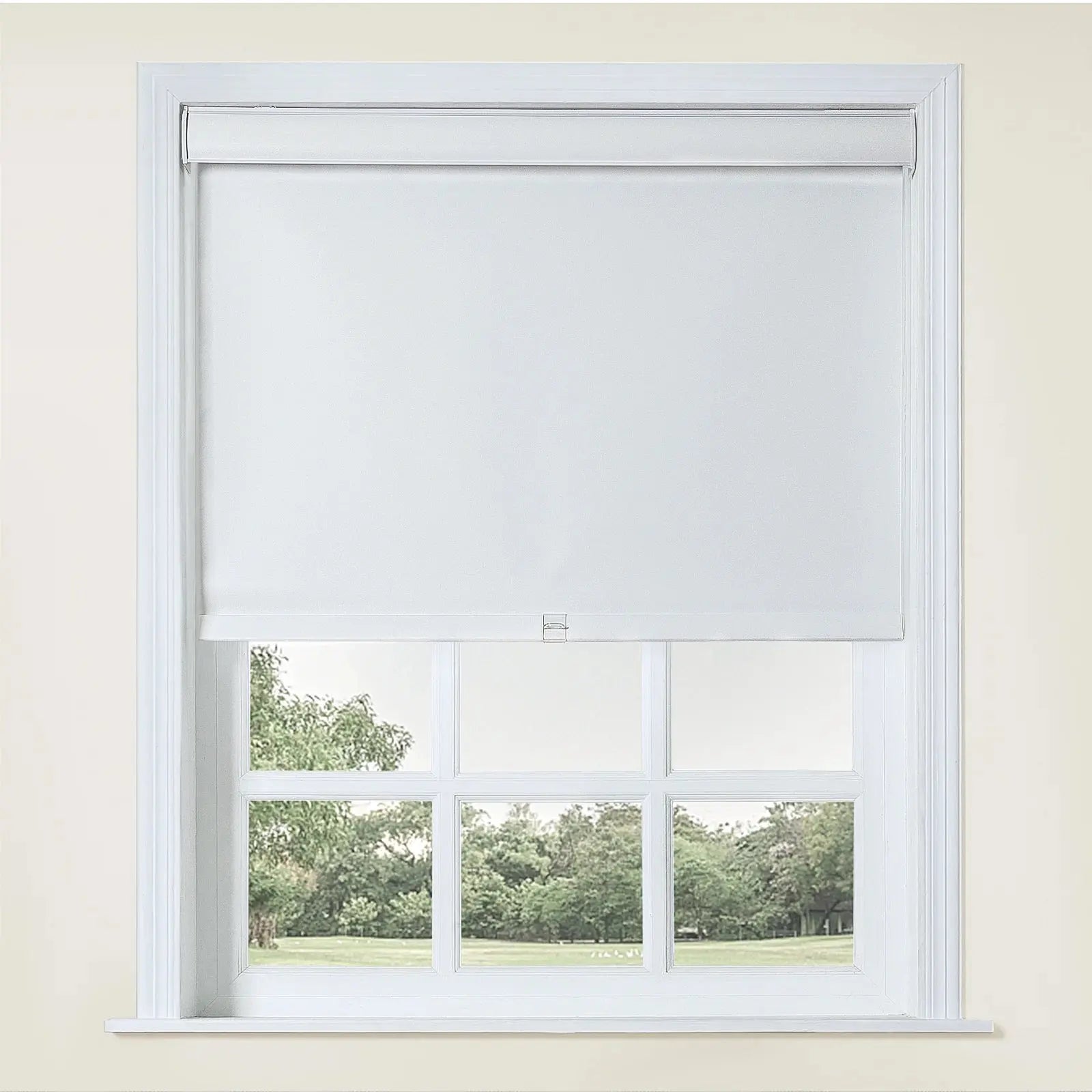 Alvin Motorized Waterproof Blackout Roller Blind-?Snow M112-1-TWOPAGES