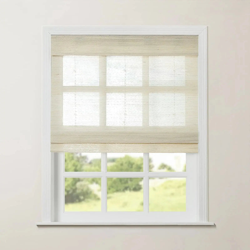 Rae Natural Ramie Jute Woven Wood Blinds - Series M?-TWOPAGES CURTAINS