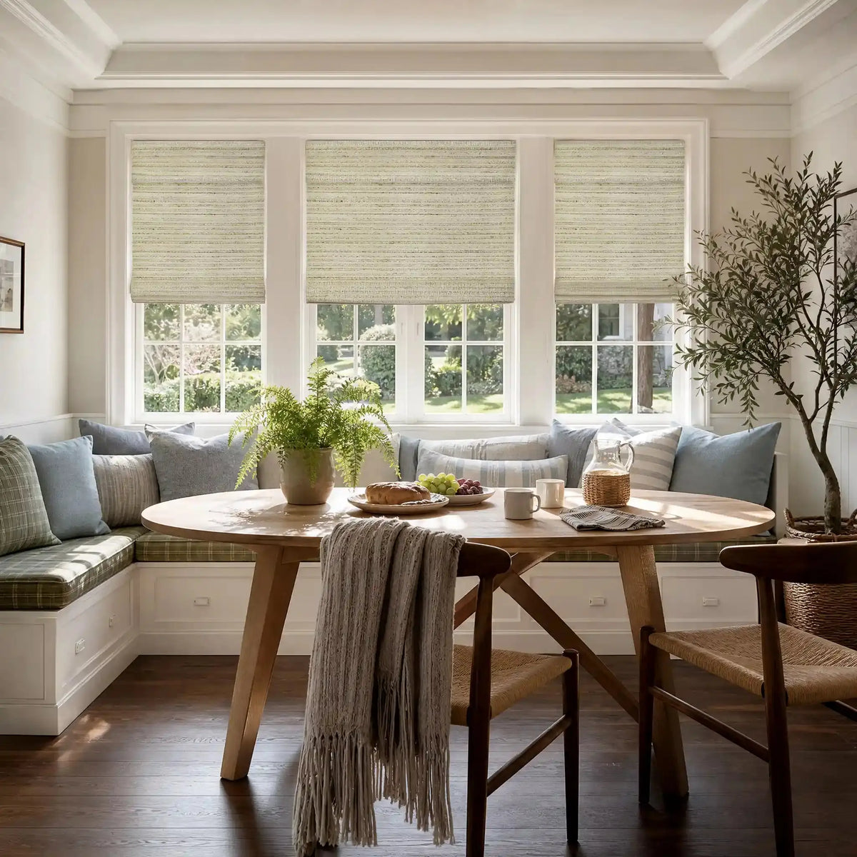 Rae Natural Ramie Jute Woven Wood Shades - Series W- -TWOPAGES CURTAINS