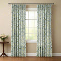 Holly Floral Pattern Boho Style Curtain Pleated?-TWOPAGES