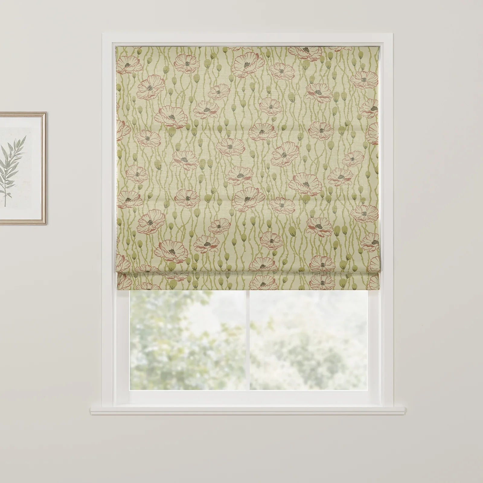 Sabrina Ramkhelawan Canyon Grove Cotton Roman Shade Cordless- SR-F1 Olive Blush-TWOPAGES