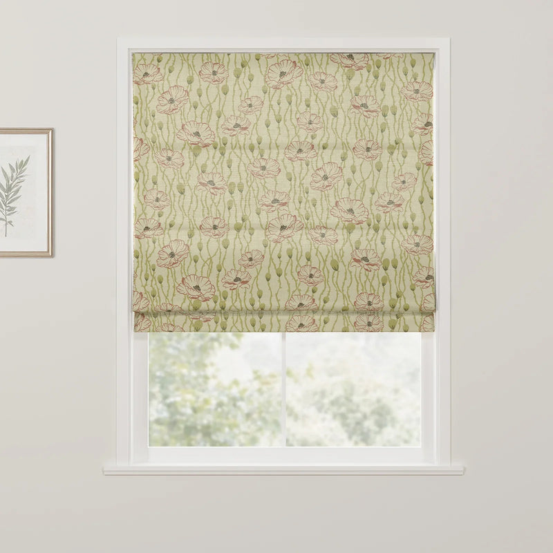 Sabrina Ramkhelawan Canyon Grove Cotton Roman Shade Cordless- SR-F1 Olive Blush-TWOPAGES