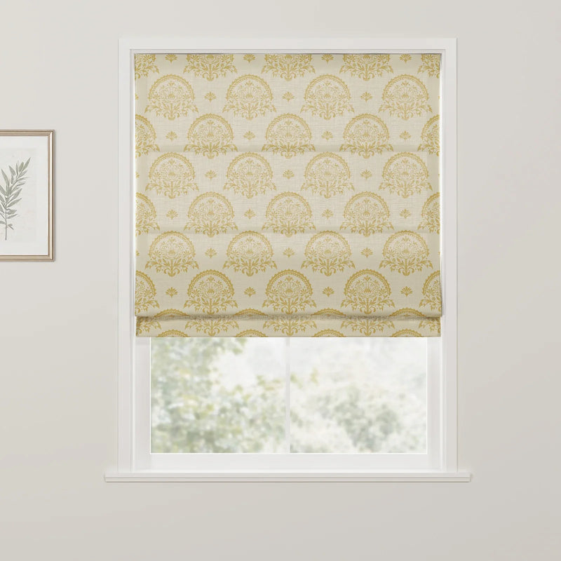 Sabrina Ramkhelawan Canyon Grove Cotton Roman Shade Cordless- SR-S1 Amber Beige-TWOPAGES