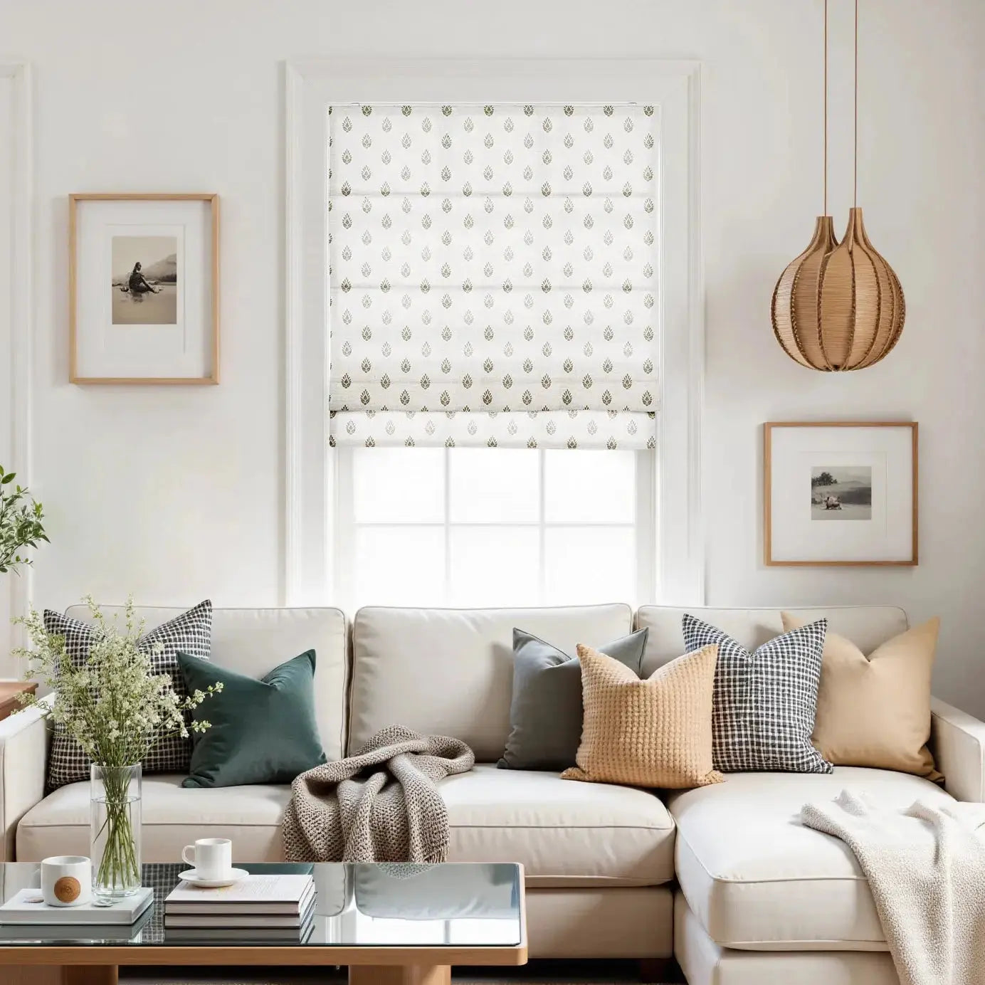 Stefana Silber Printed Cordless Roman Blind?-TWOPAGES